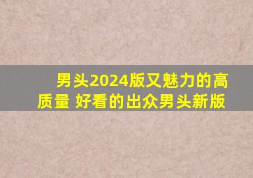 男头2024版又魅力的高质量 好看的出众男头新版